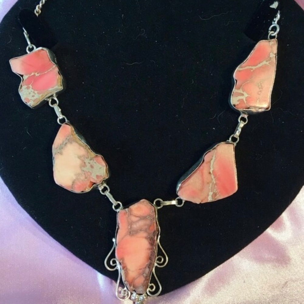 Sea Sediment Jasper 925 Sterling Silver Necklace